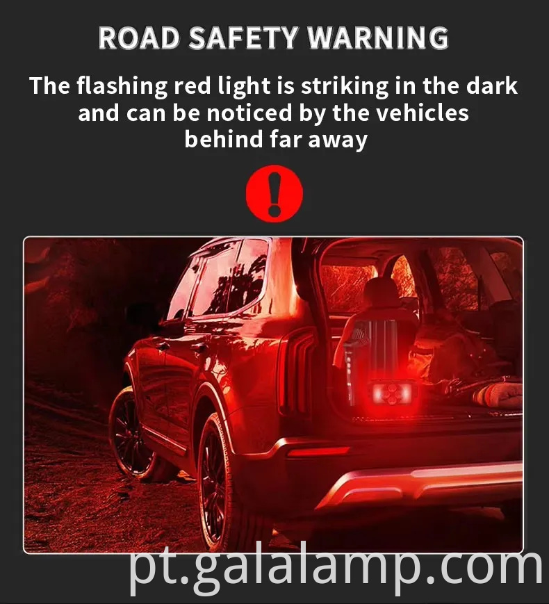 Fast Charging Type-C faróis de LED para acampar e fazer caminhadas